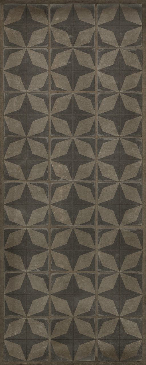 Pattern 54 Meteor Shower - vinyl floor cloth sizes 30x75, 36x90