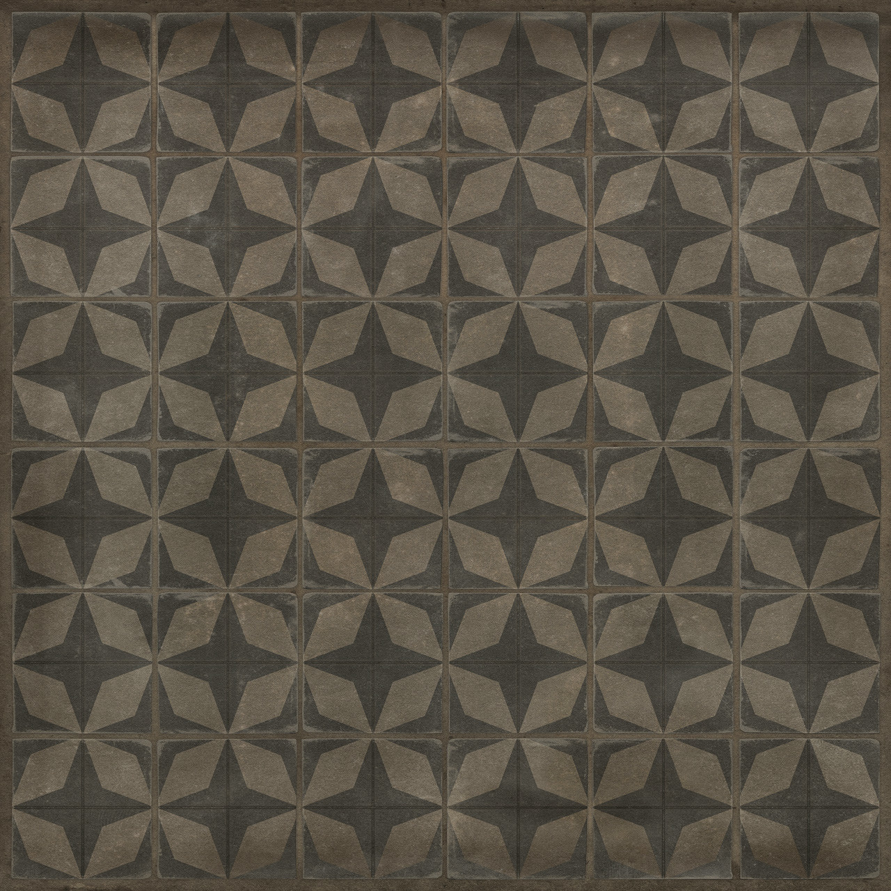 Pattern 54 Meteor Shower - vinyl floor cloth sizes 60x60, 72x72