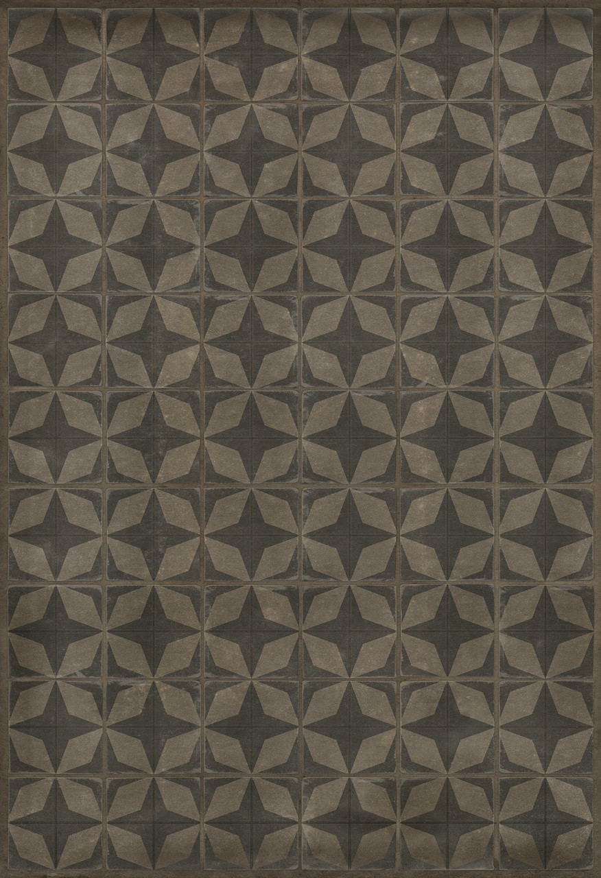 Classic Pattern 54 Meteor Shower - vinyl floor cloth sizes 52x76, 70x102