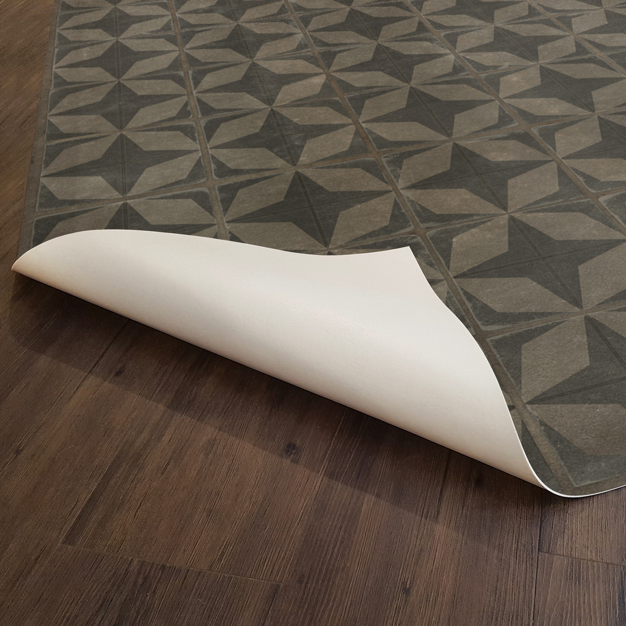 classic pattern 54 meteor shower vinyl floor cloth underside 