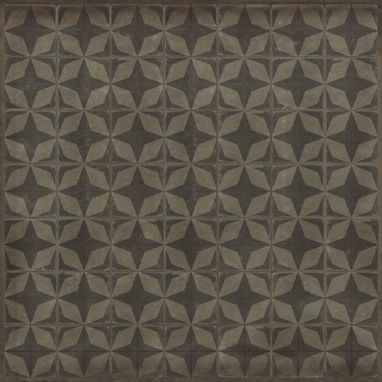 Classic Pattern 54 Meteor Shower - vinyl floor cloth size 84x84