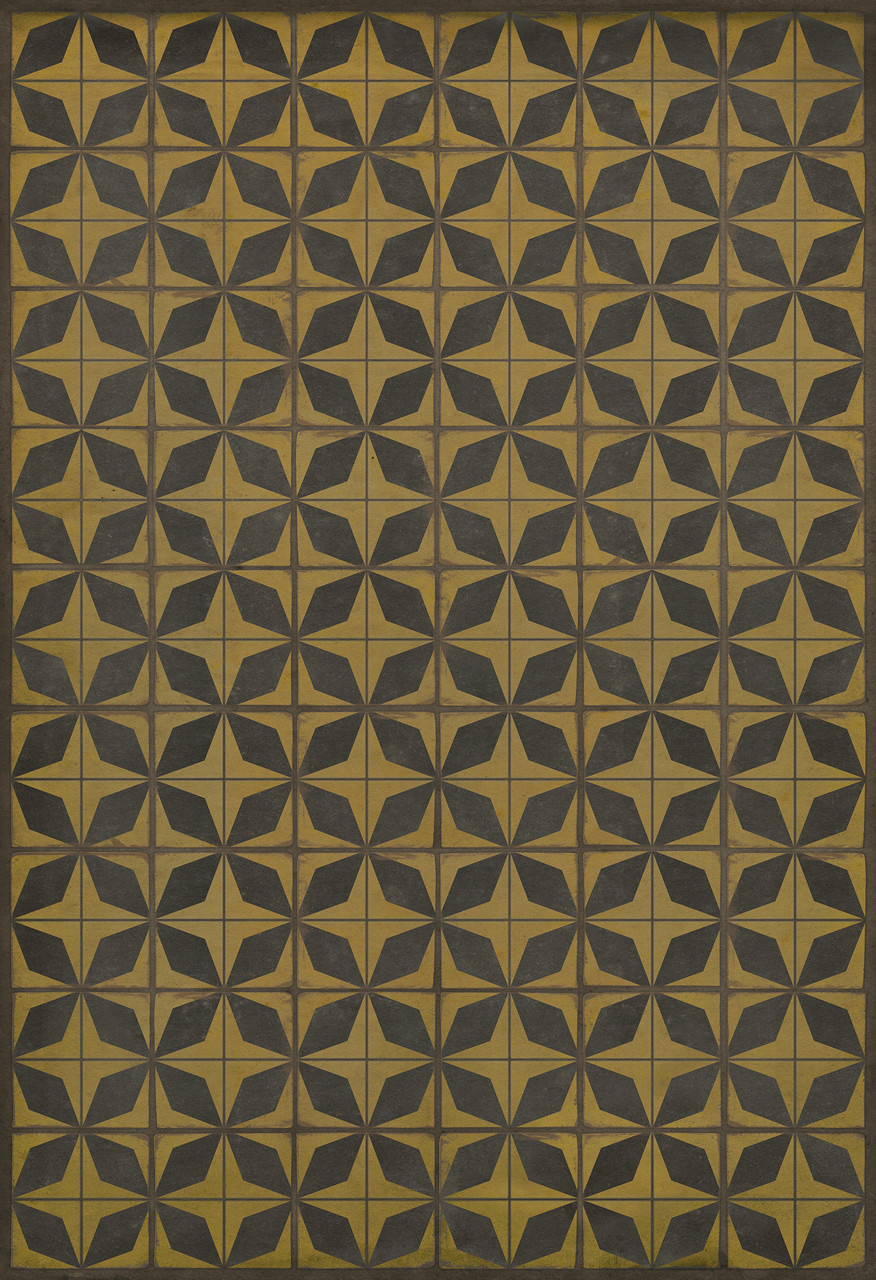 Pattern 54 Cosmic Ray - vinyl floor cloth sizes 52x76, 70x102
