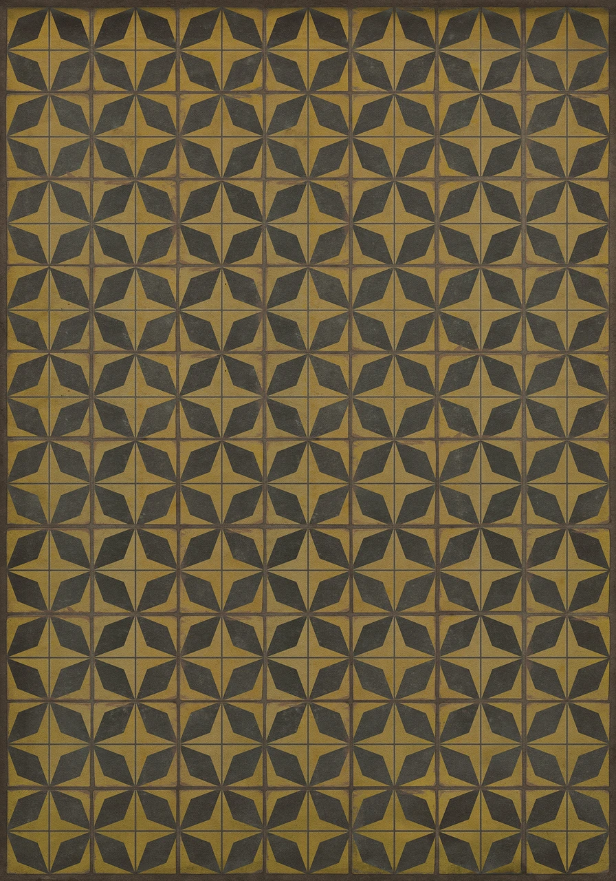 Classic Pattern 54 Cosmic Ray - vinyl floor cloth size 84x120