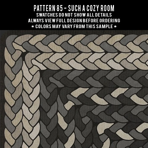 Classic Pattern 85 Such a Cozy Room square - vinyl floor cloth watch sample