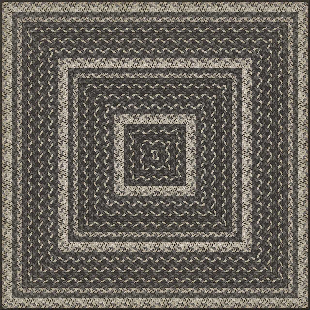 Classic Pattern 85 Such a Cozy Room - square vinyl floor cloth size 72x72