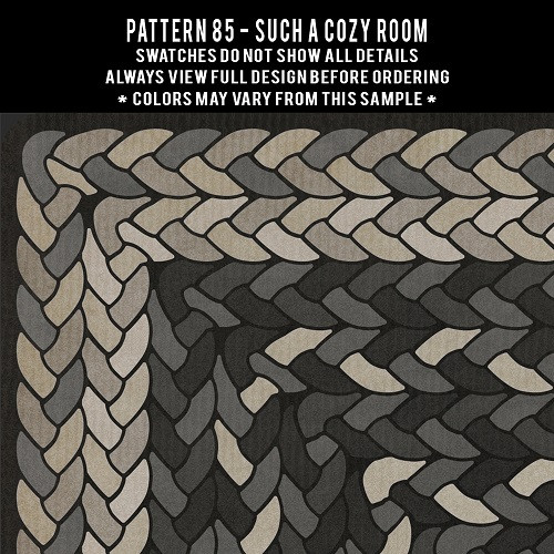 Pattern 85 Such a Cozy Room oval - vinyl floor cloth swatch sample