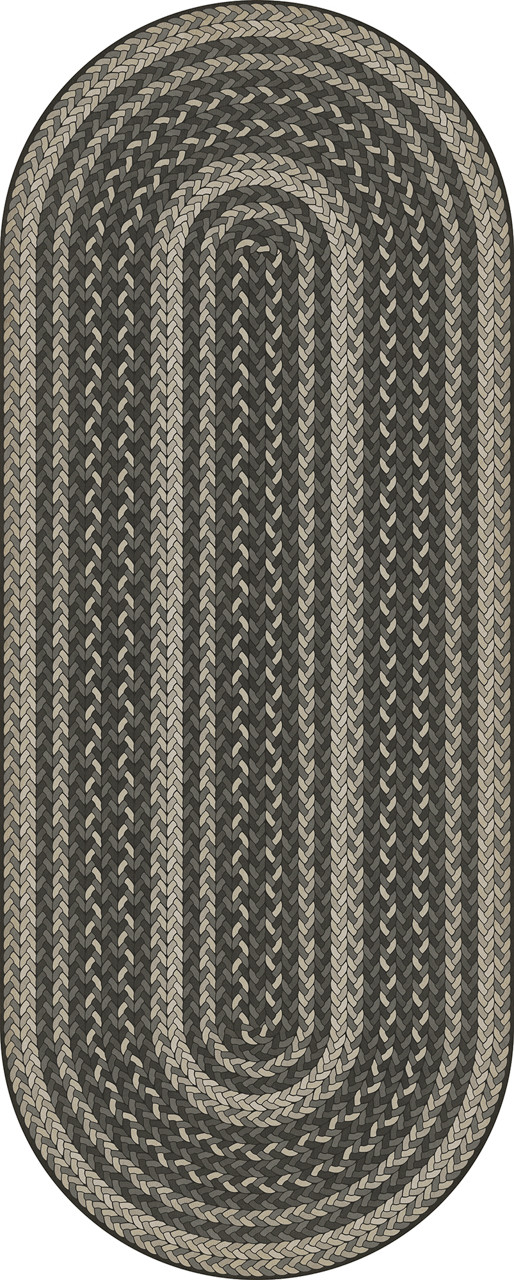 Pattern 85 Such a Cozy Room oval - vinyl floor cloth sizes 30x75, 36x90