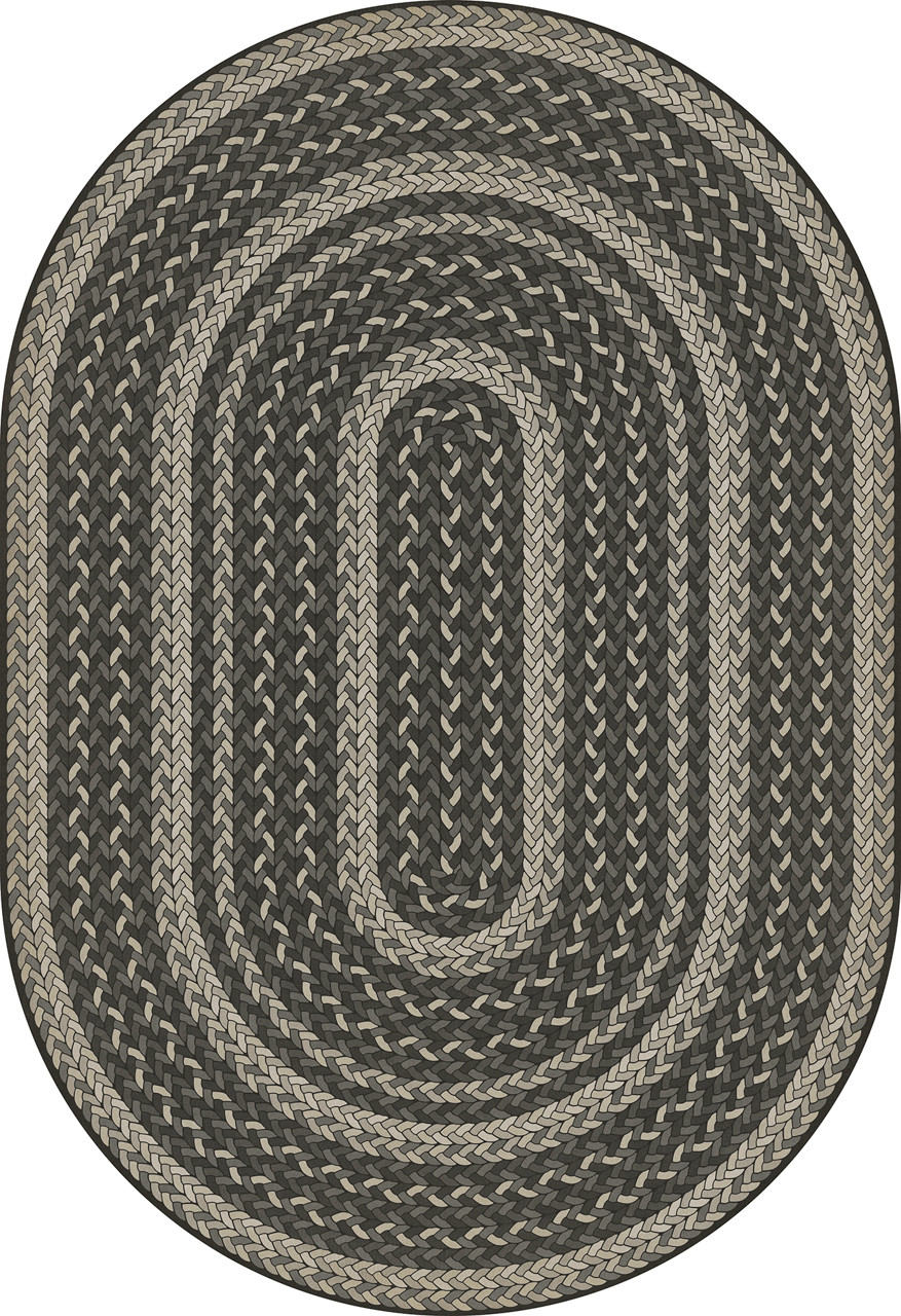 Pattern 85 Such a Cozy Room oval - vinyl floor cloth size 52x76