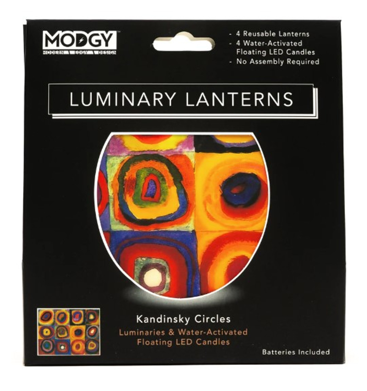 Kandinsky Circles Luminary set of 4
