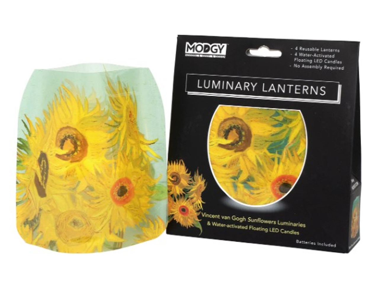 Van Gogh Sunflowers Luminary set of 4