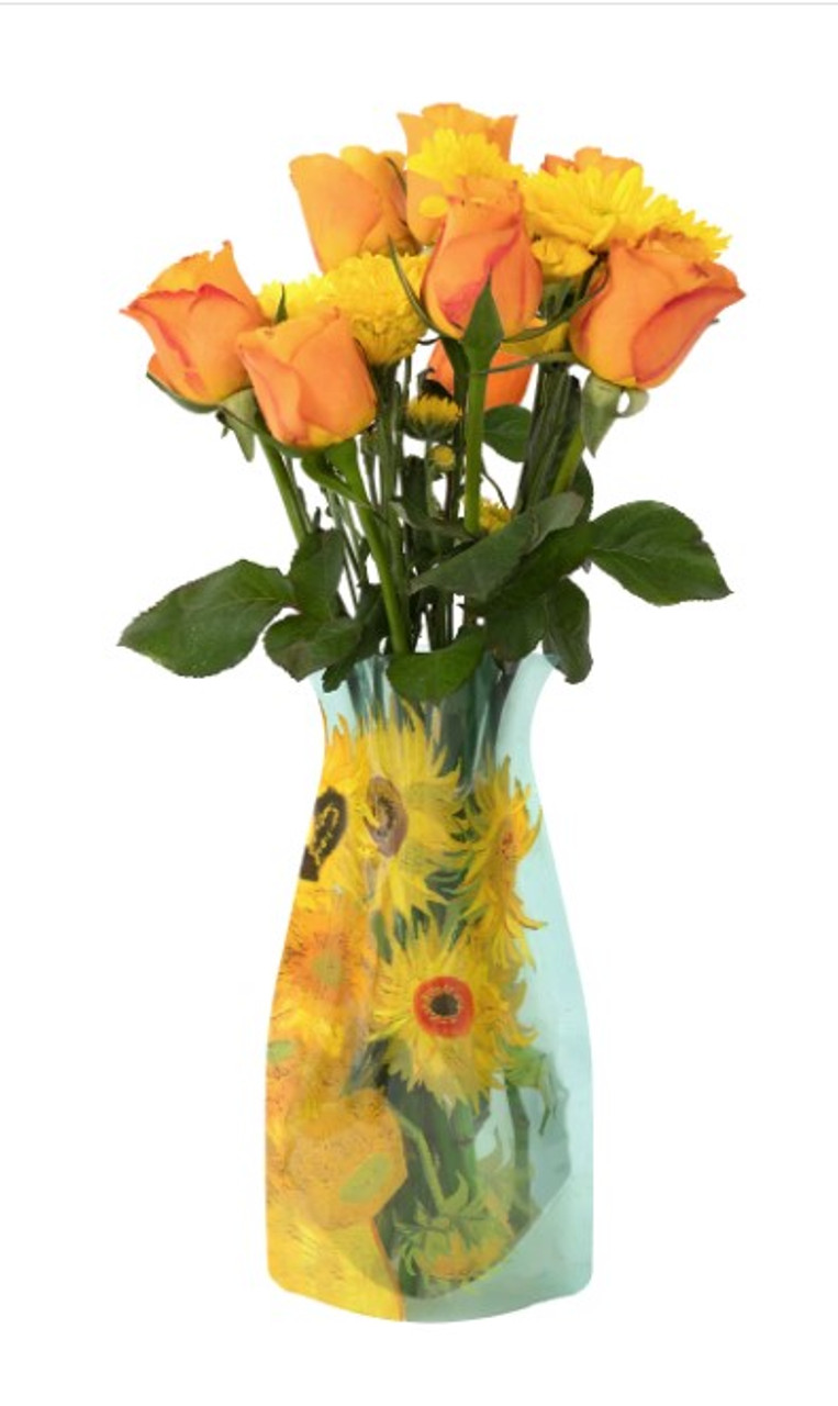 Van Gogh Sunflowers expandable vase