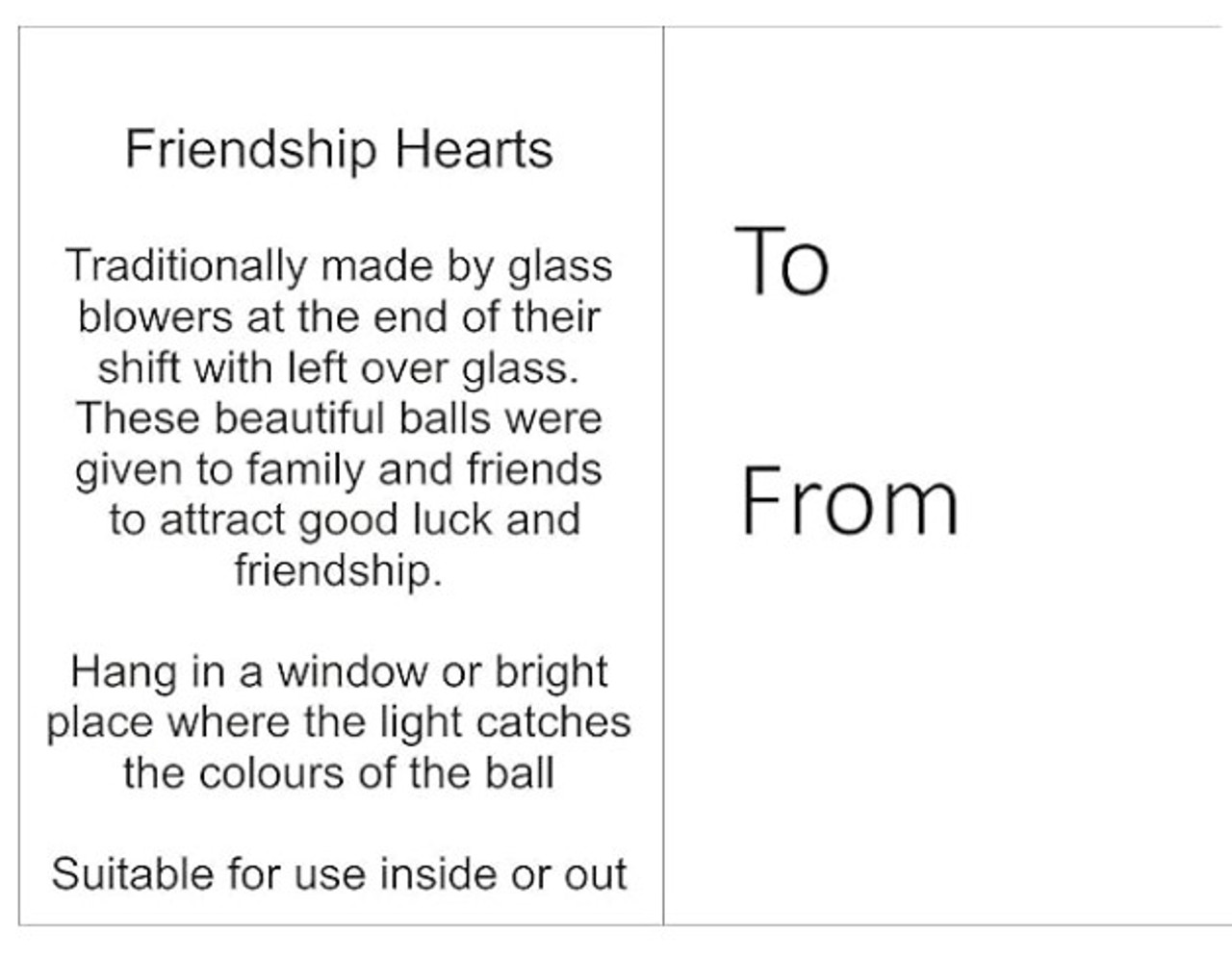 Friendship Heart - blue