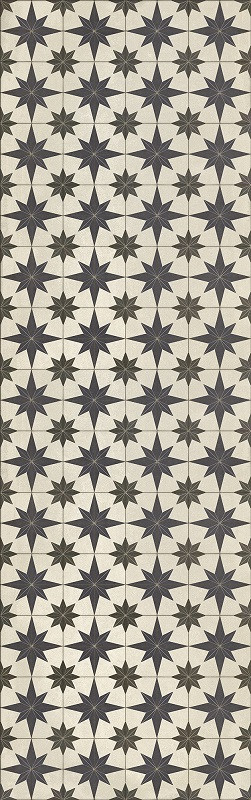 Pattern 20 Astraea (lightly distressed) - vinyl floor cloth sizes 24x77,. 30x96, 26x83, 36x115