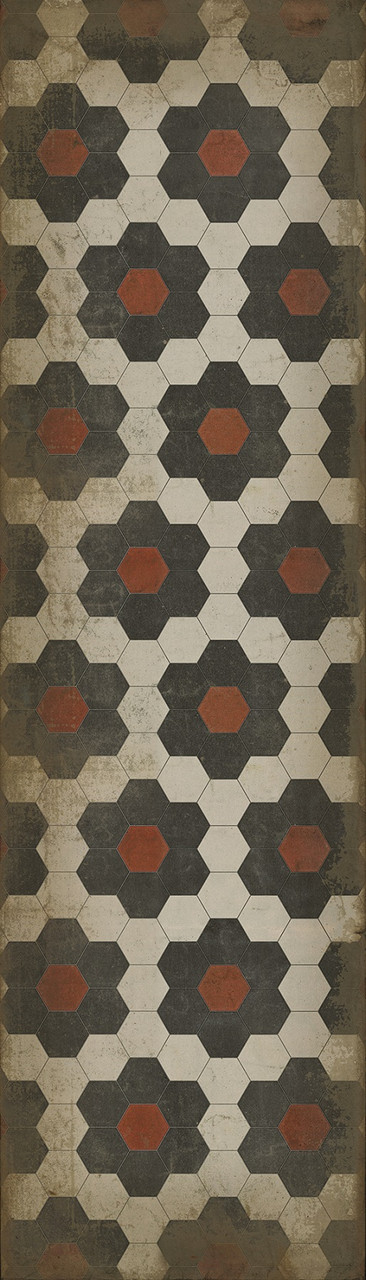 Classic Pattern 2 Organic Synthesis - vinyl floor cloth size 36x126