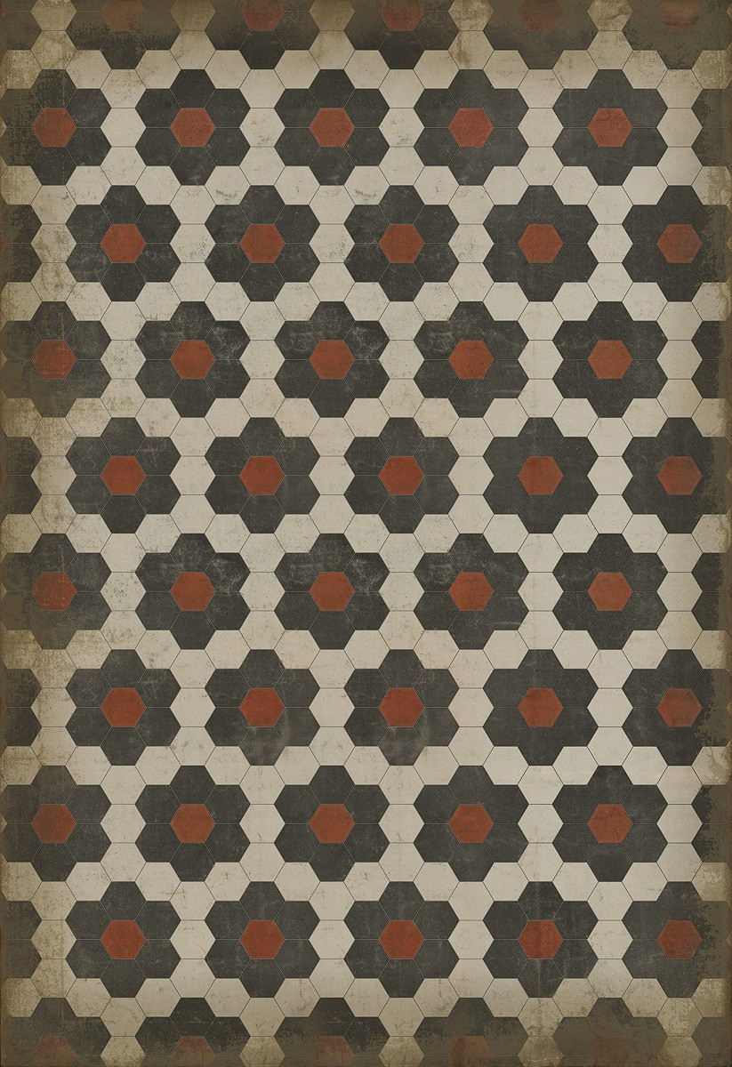 Classic Pattern 2 Organic Synthesis - vinyl floor cloth sizes 96x140, 120x175