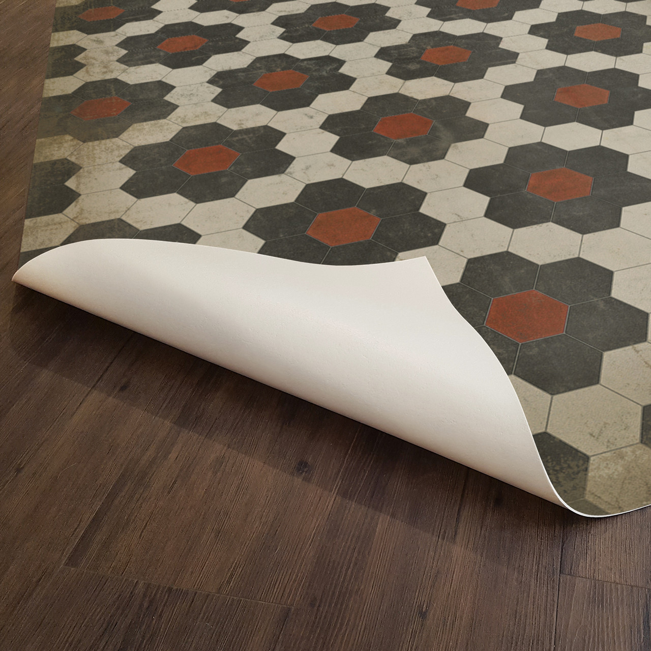 Classic Pattern 2 Organic Synthesis - vinyl floor cloth underside 