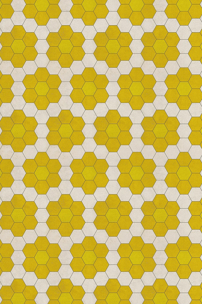 Classic Pattern 2 Bees Knees (lightly distressed) - vinyl floor cloth sizes 20x30, 24x36, 30x44, 38x56, 52x76, 70x102