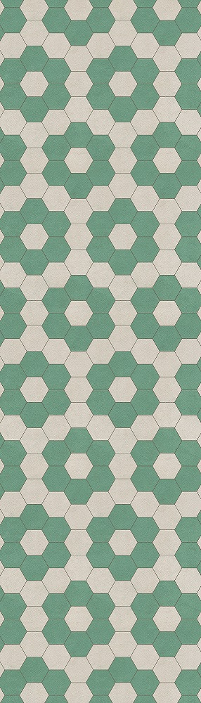 Pattern 2 Water Lilies (lightly distressed) - vinyl floor cloth size 36x126