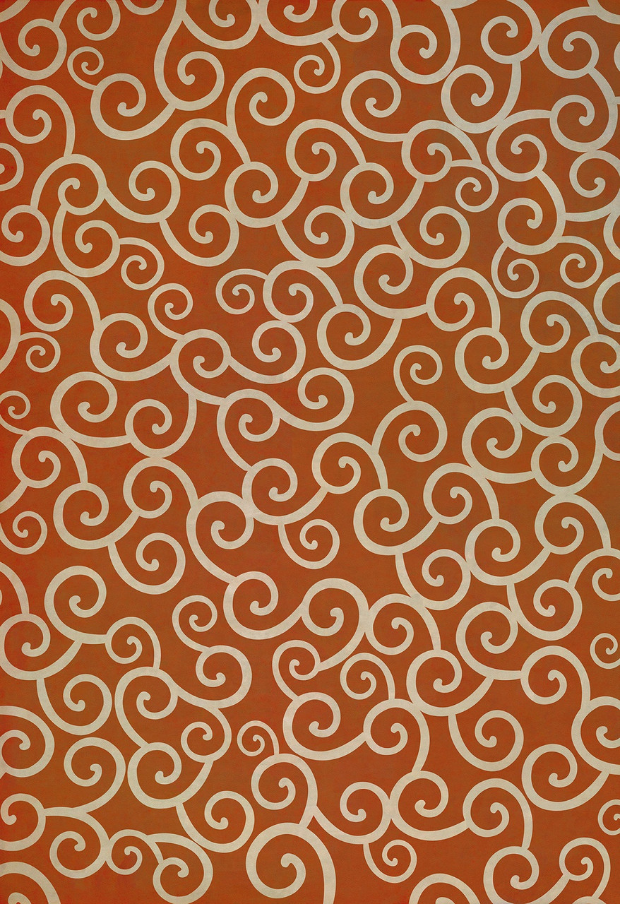 Classic Pattern 4 Captain Nemo (lightly distressed) - vinyl floor cloth sizes 96x140, 120x175