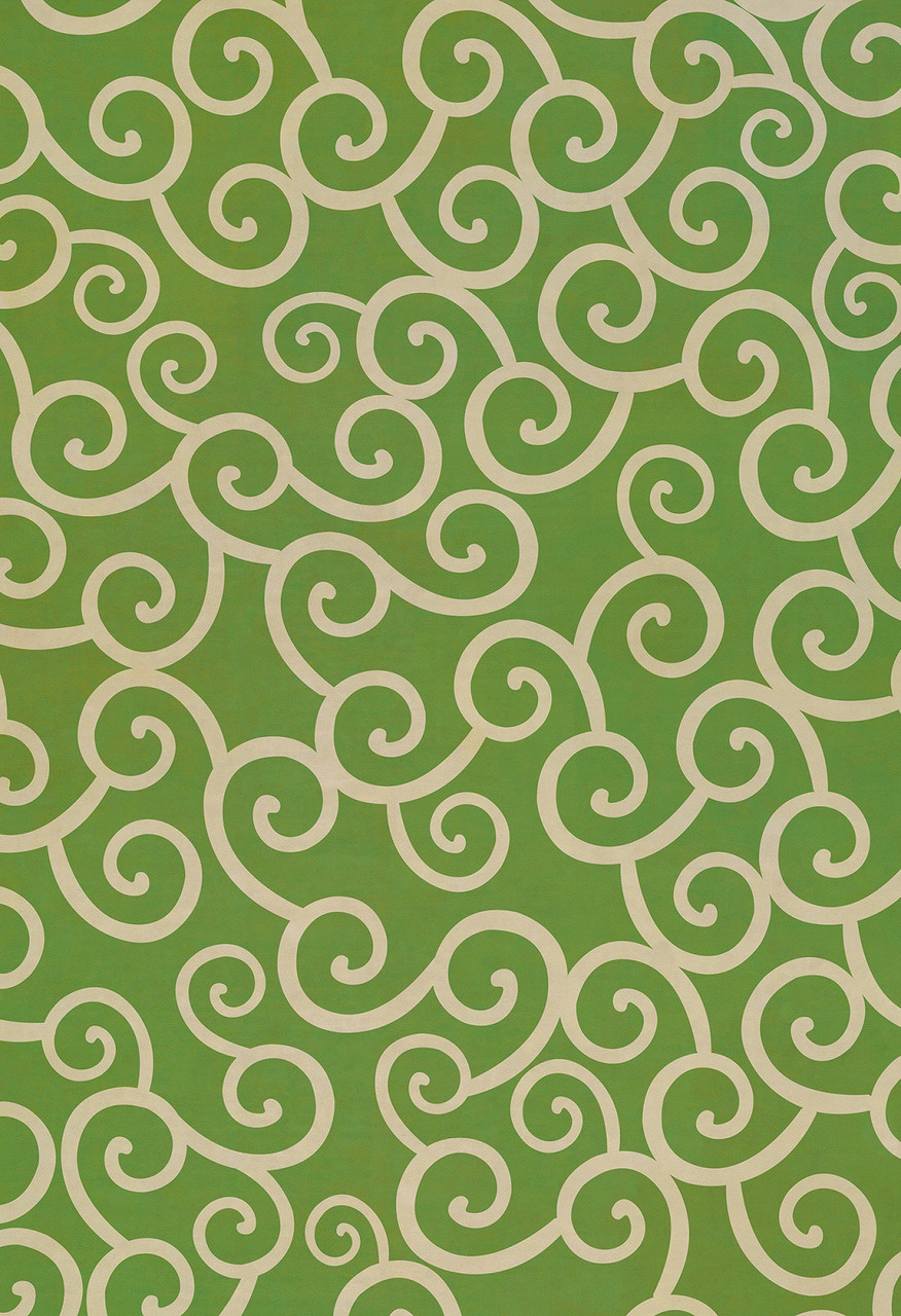 Classic Pattern 4 Sea of Green lightly distressed vinyl floor cloth sizes 52x76, 70x102
