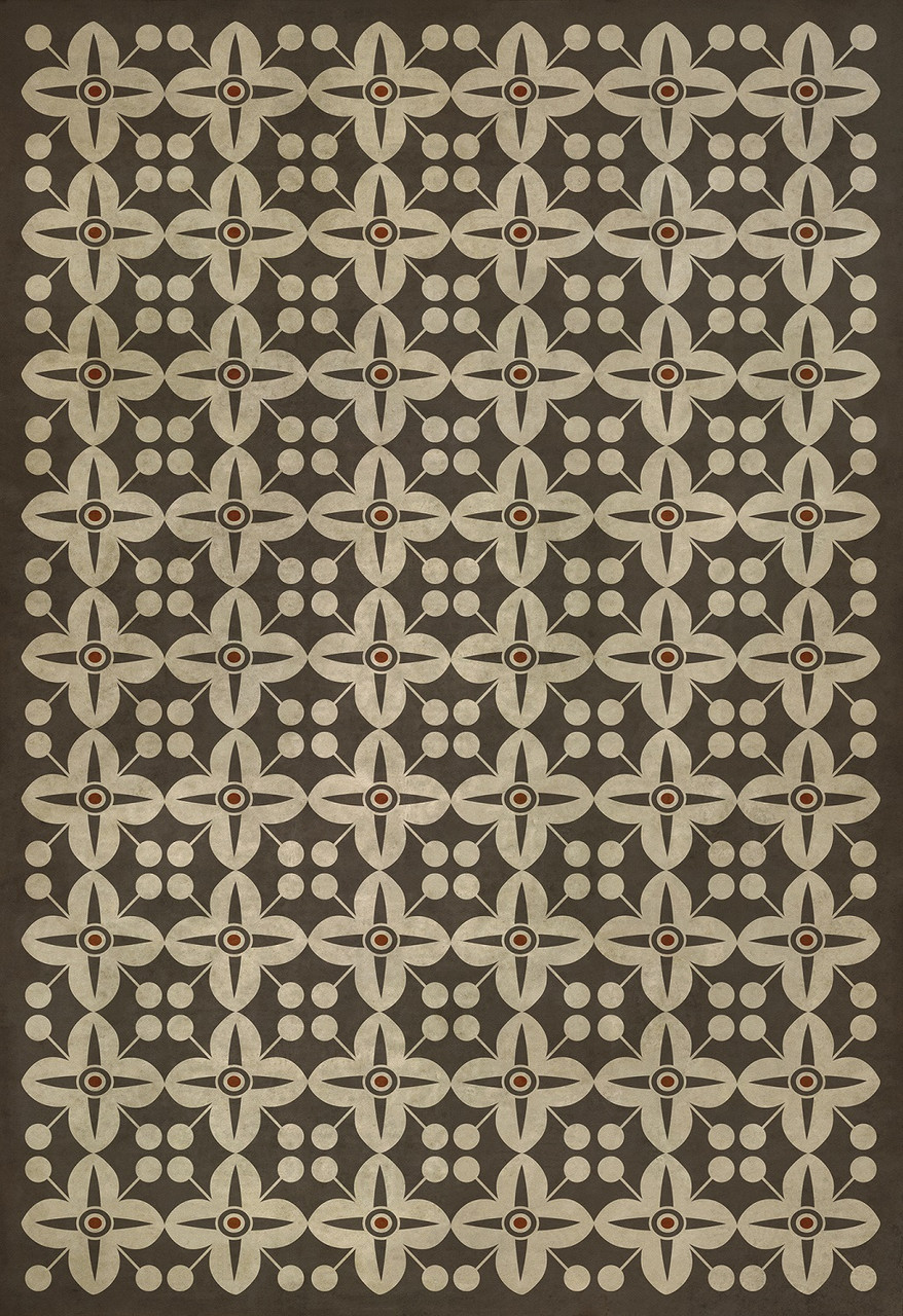 Pattern 3 Oz lightly distressed vinyl floor cloth sizes 96x140, 120x175