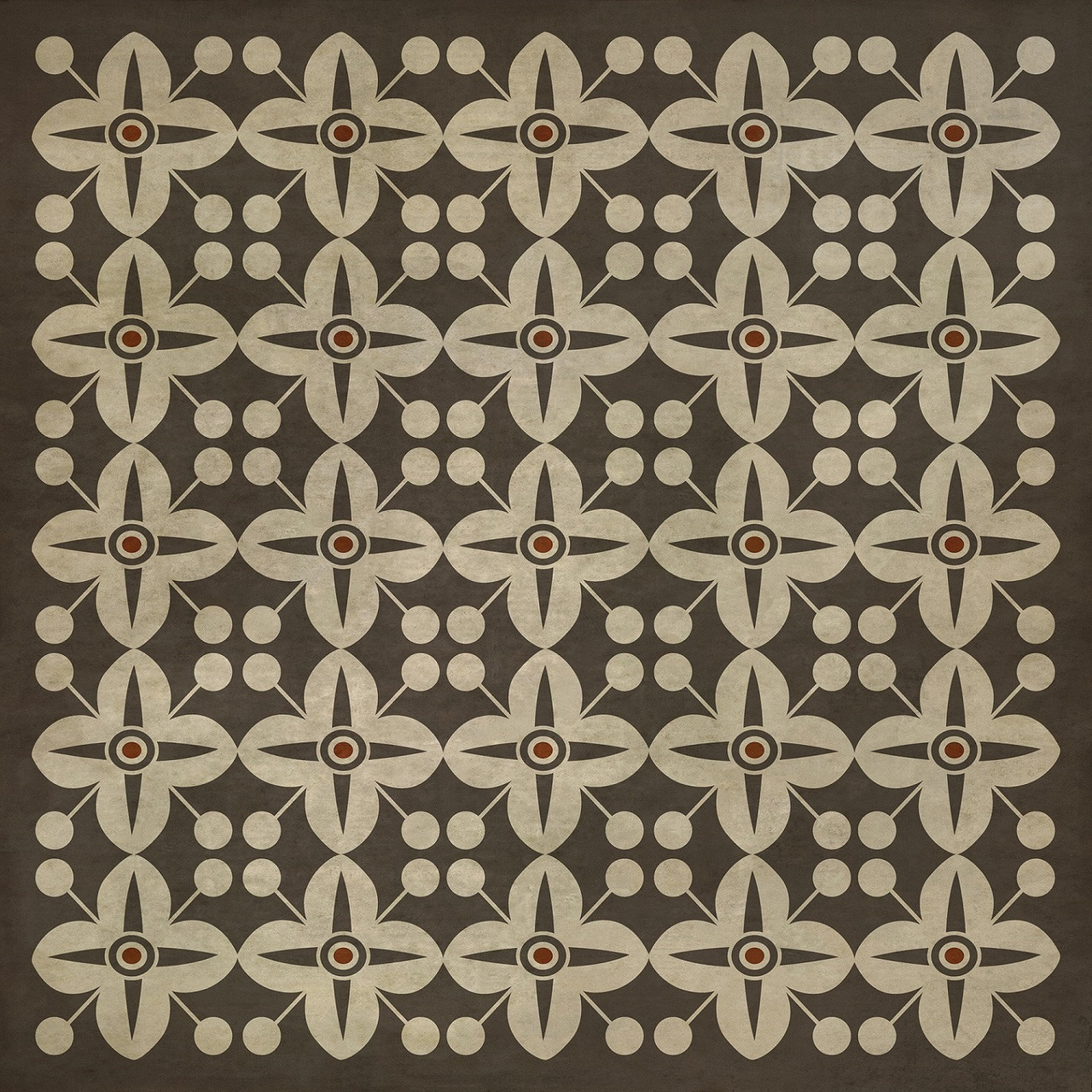 Pattern 3 Oz lightly distressed vinyl floor cloth sizes 36x36, 48x48