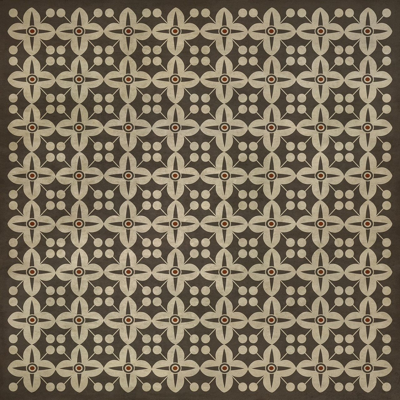 Classic Pattern 3 Oz lightly distressed vinyl floor cloth sizes 84x84, 96x96, 120x120