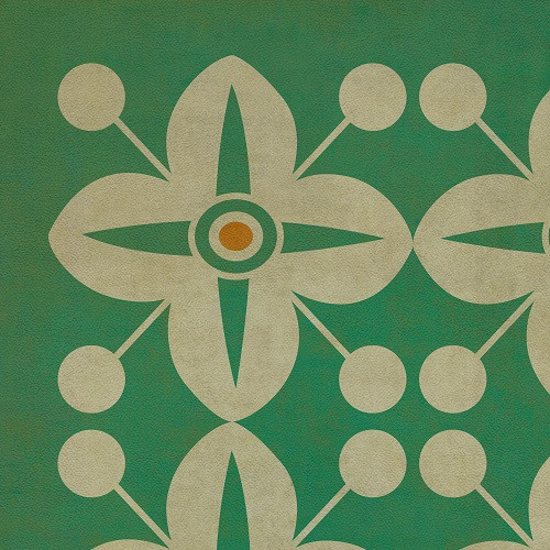 Pattern 3 The Emerald City (lightly distressed) - vinyl floor cloth swatch