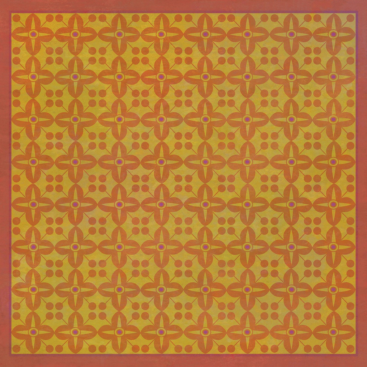 Classic Pattern 3 Lollipop Guild (lightly distressed) - vinyl floor cloth sizes 96x96, 120x120