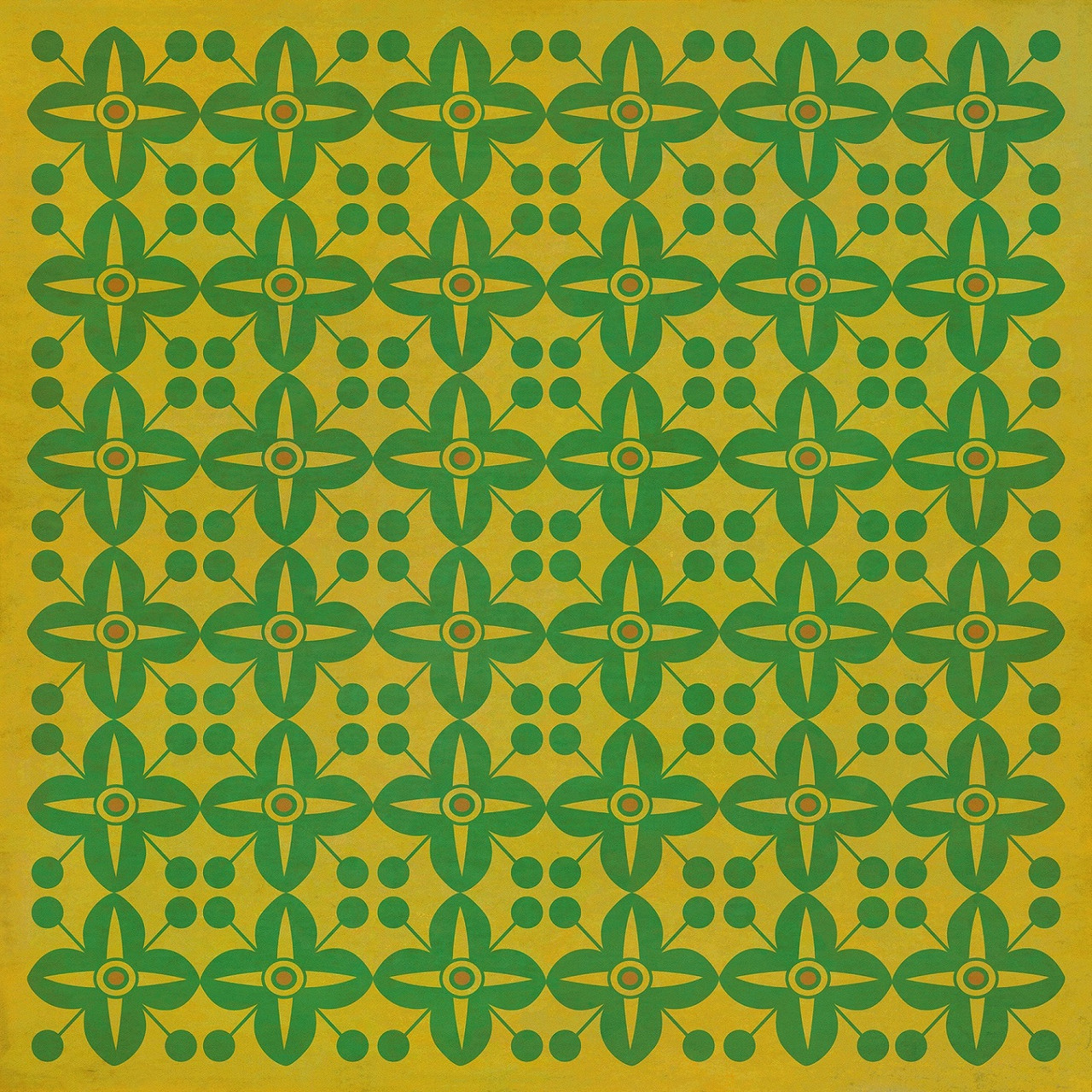 Classic Pattern 3 Follow the Yellow Brick Road lightly distressed vinyl floor cloth  sizes 60x60, 72x72, 84x84