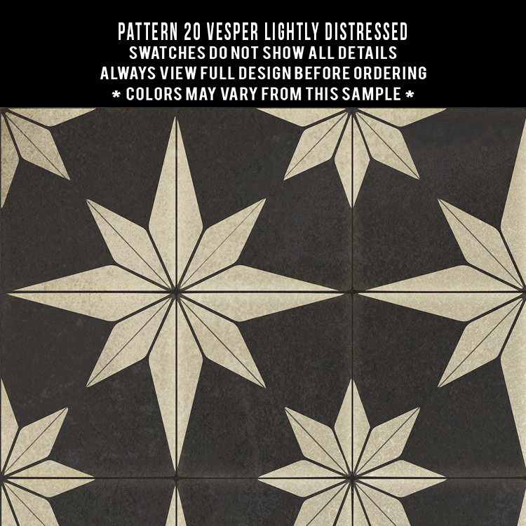 Pattern 20 Vesper (lightly distressed) - vinyl floor cloth swatch sample 