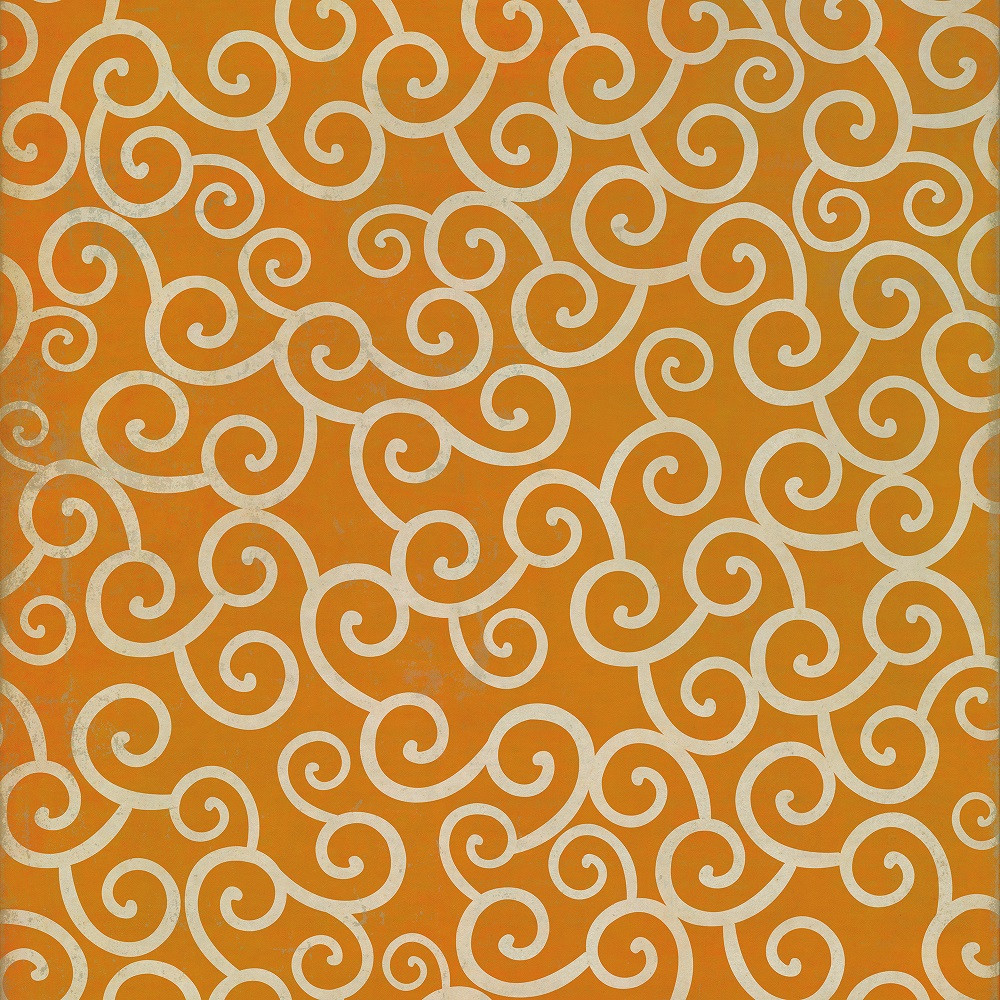 Classic Pattern 4 Salt Water Taffy (distressed)- vinyl floor cloth sizes  84x84, 96x96, 120x120