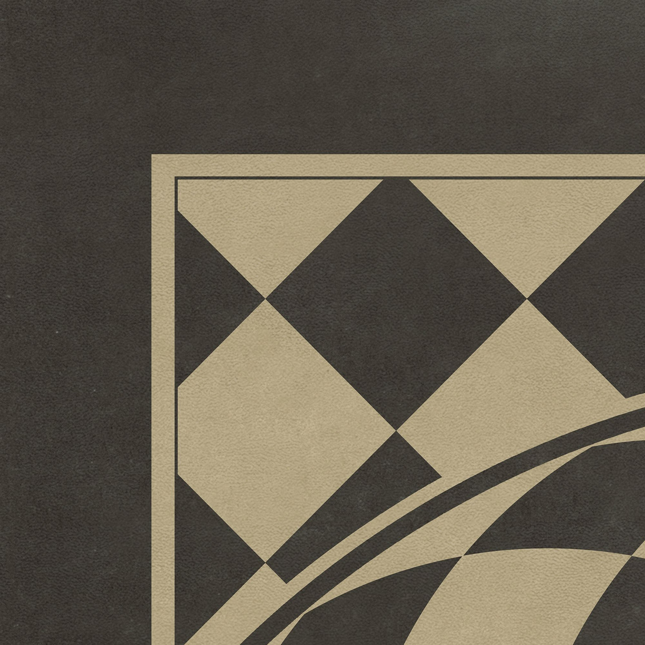 Pattern 1 We're All Mad Here - lightly distressed - vinyl floor cloth swatch sample