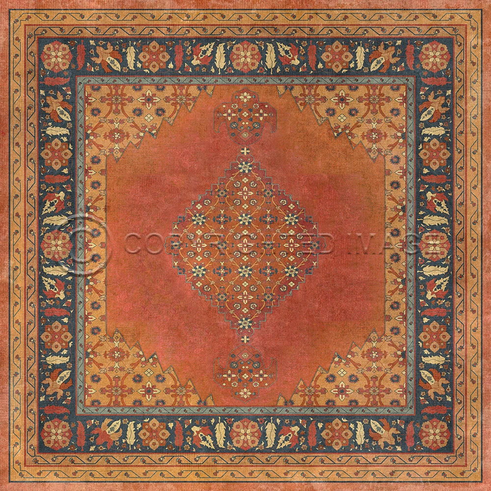 Agra Mughal - vinyl floor cloth, image for all square sizes