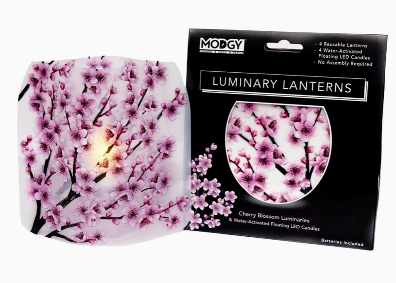 Modgy Cherry Blossom Luminary set of 4 LED
