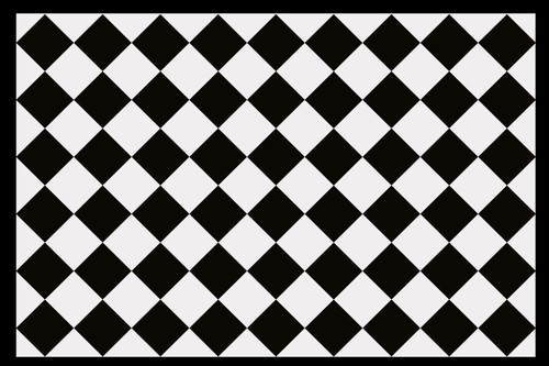 2x3 classic checkers vinyl mat by Davanti
