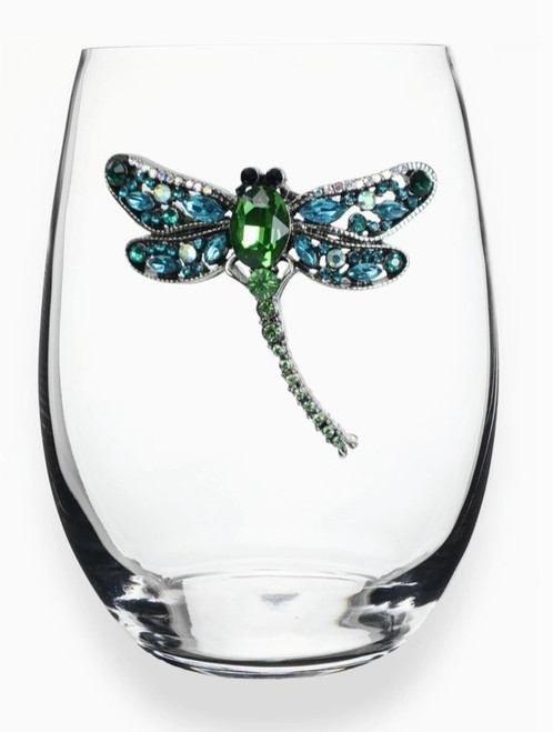 Dragonfly wine glass