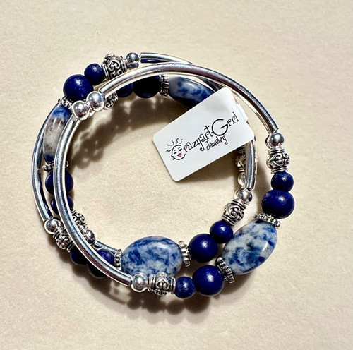 Wedgewood - Blue Spot Jasper Ovals Bracelet