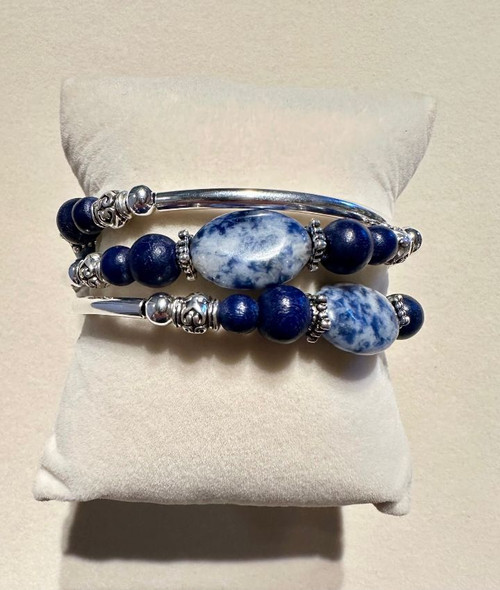 Wedgewood - Blue Spot Jasper Ovals Bracelet Wedgewood - Blue Spot Jasper Ovals Bracelet