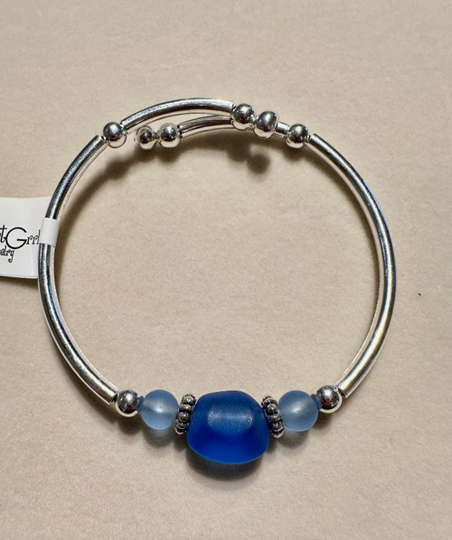 Sapphire Sea Glass Bracelet