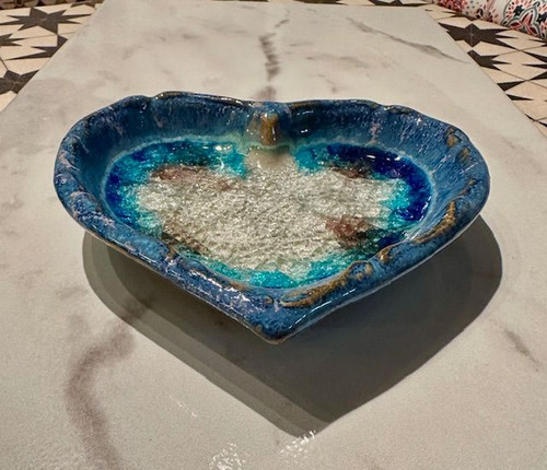 Heart Dish - blue