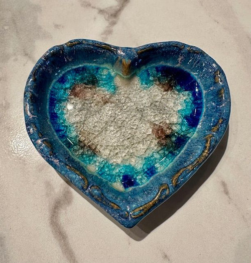 Heart Dish - blue