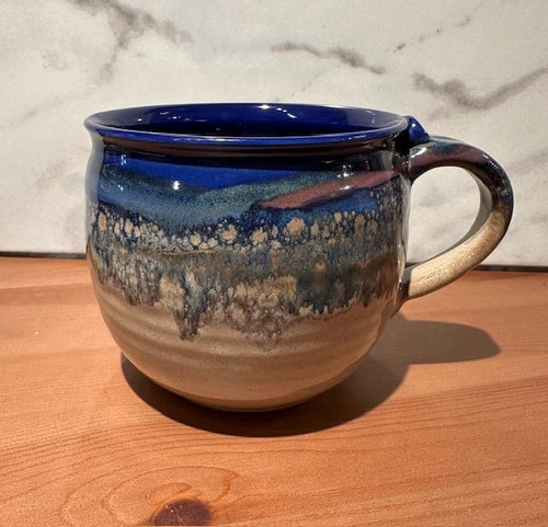 latte mug cobalt canyon clay in motion