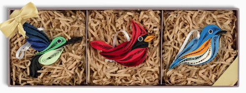 quilled bird ornaments paper