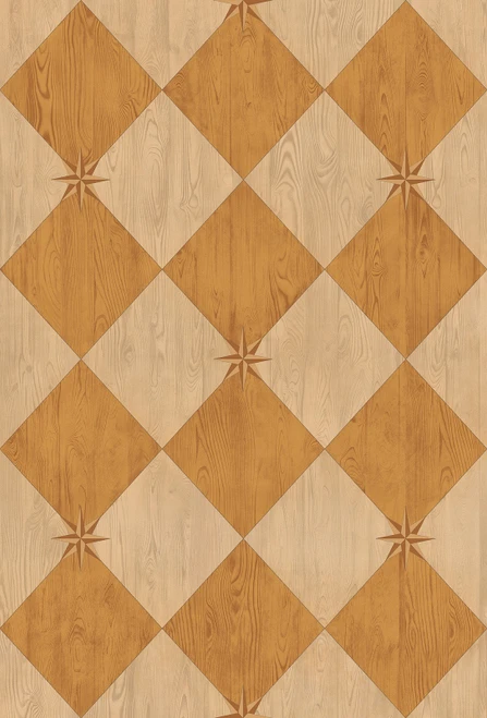 Williamsburg Compass Diamond Garden Grove - vinyl floor cloth sizes 30x44, 38x56