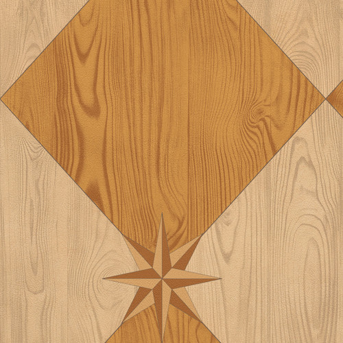 Williamsburg Compass Diamond Garden Grove - vinyl floor cloth swatch sample