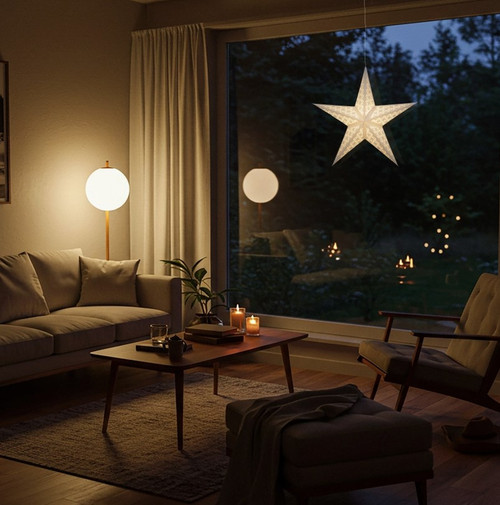 Artshatz LED star snowflake hanging lights | Pura Vida Home and Gift