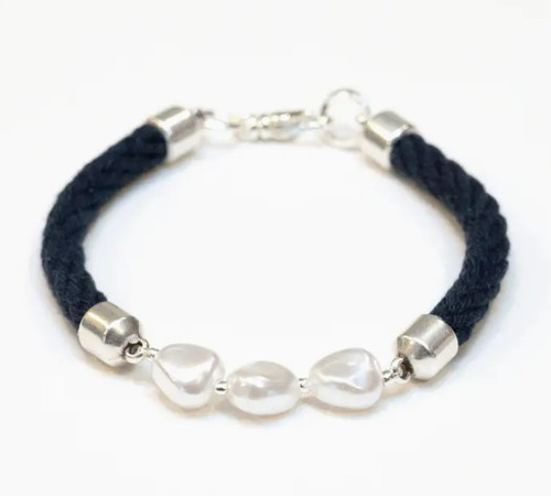 Atlantic - Navy/Silver - Nautical Rope Bracelet