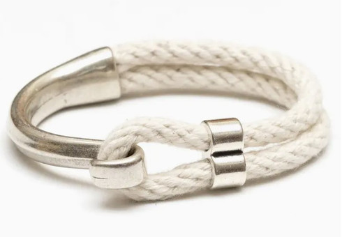 Hampstead - Ivory/Silver - Nautical Rope Bracelet