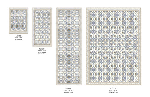 Rumi vinyl floor mat rug